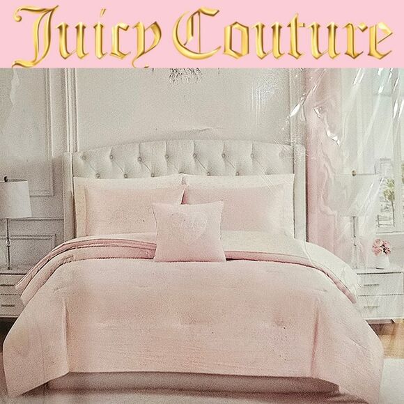 Juicy Couture Home Luxuriously Soft 8-PC Rhinestone Velvet Queen Bed Set - Picture 1 of 7
